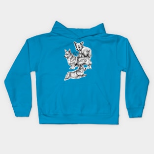 3 Corgi's Kids Hoodie